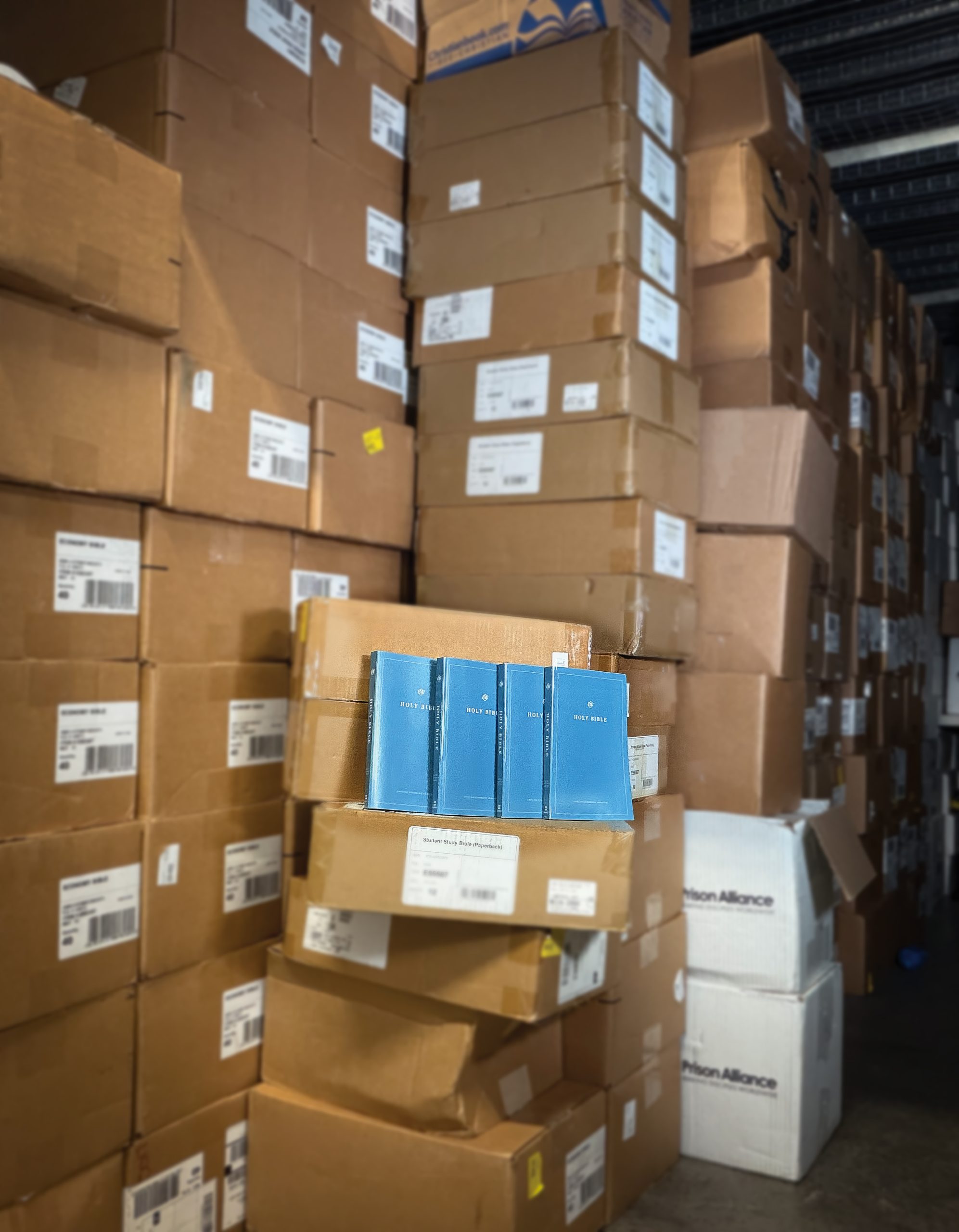 Calvin Bryant, Fight of Faith warehouse of Prison Bibles.
