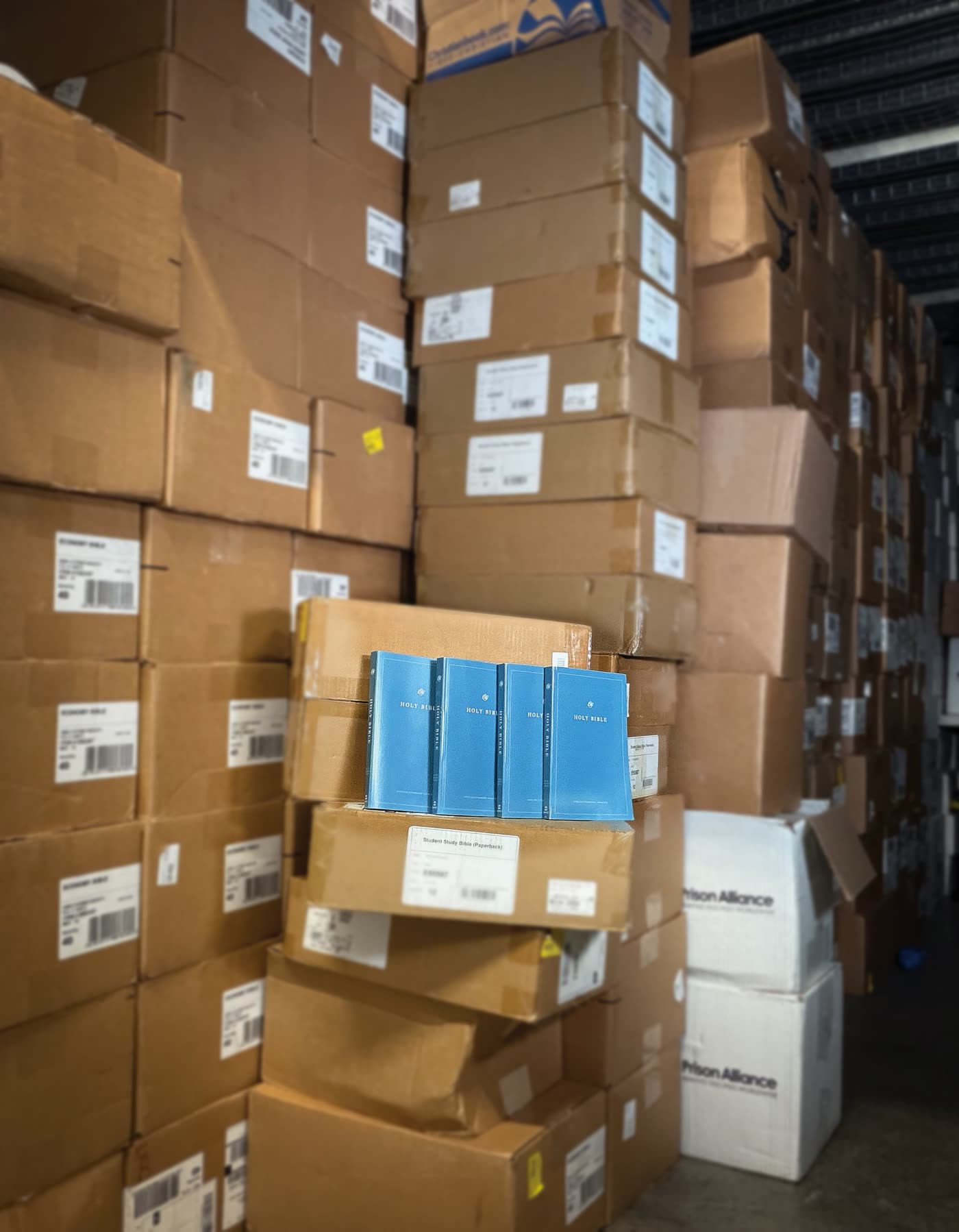 Calvin Bryant, Fight of Faith warehouse of Prison Bibles.